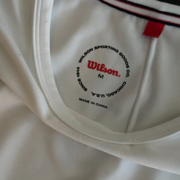 Wilson White Cropped Match Point Athletic Top – Size M - Picture 6 of 8
